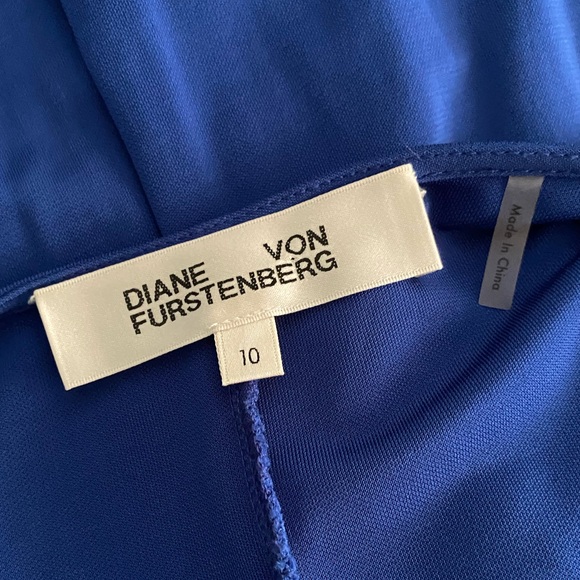 Diane Von Furstenberg 8? Akil Wrap Dress Royal Cobalt Long Sleeve V-Neck Viscose - Picture 14 of 16